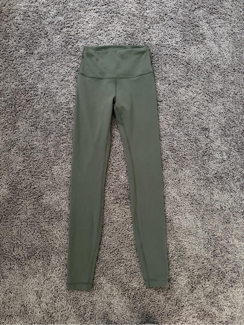 Lululemon Wunder Train Olive Green High-Rise Leggings
